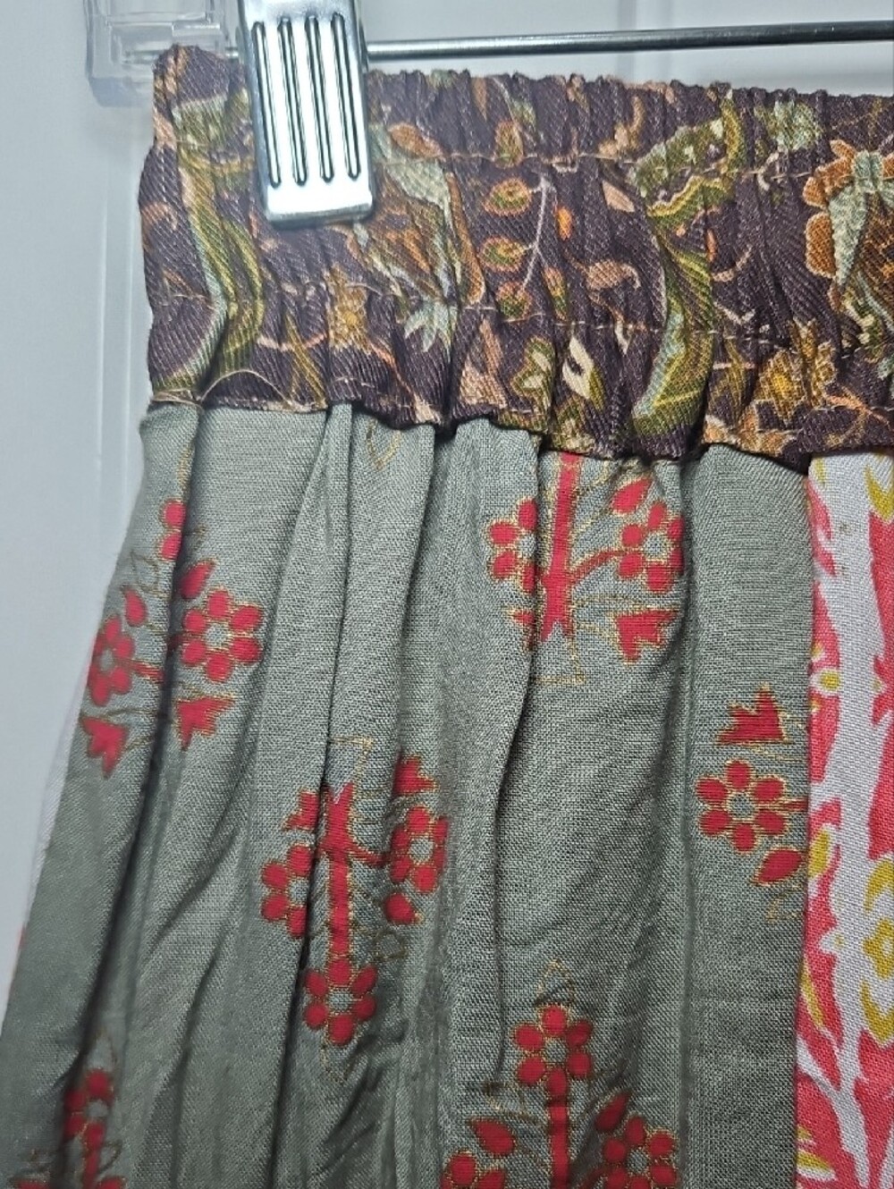 Ashley Taylor Bohemian Patchwork Skirt One Size New Multi Print Women's Colorful - Picture 3 of 5